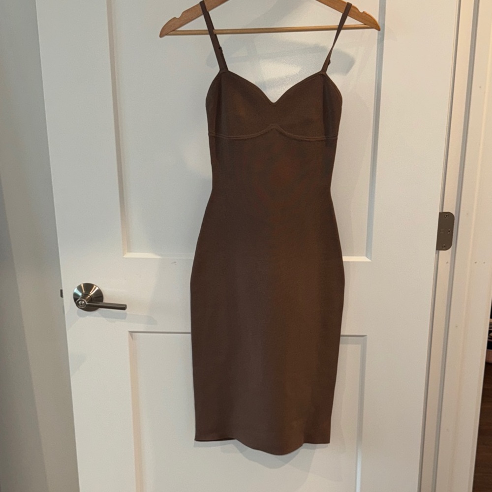 Aritzia Babaton Brown Midi Dress